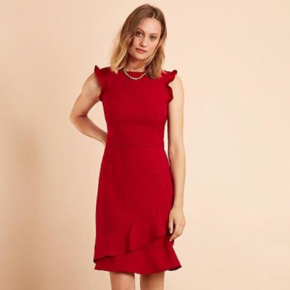 NWT Brooks Brothers Red Wool Blend Dress